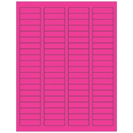 Bsc Preferred 1 3/4 x-1/2'' Fluorescent Pink Rectangle Laser Labels, 8000PK BUY00015935